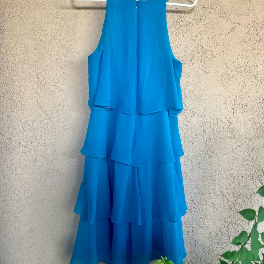 5/$7 Blue Layered Sleeveless Cocktail Dress - Picture 3 of 4